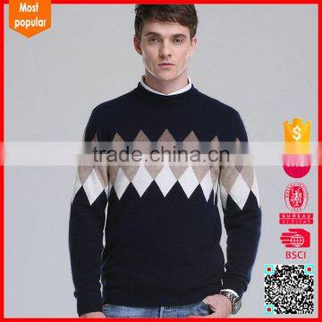 Wholesale round neck high quality cashmere sweater mens