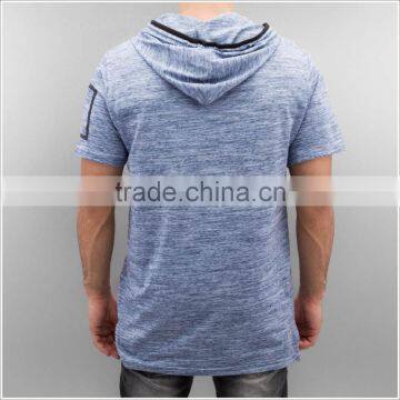 New Fashion Custom Print Design Mens Short Sleeve Hoodie With Hoods photo-2