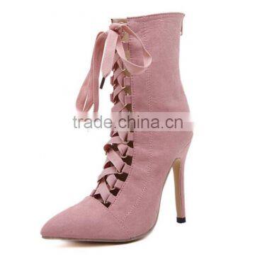 Zm11651a 2017 New Arrivals Fashion High Heel Boots for Women Bandage Shoes photo-2