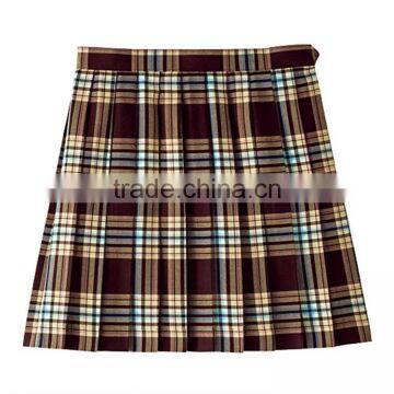 China Wholesales Skirts Short Plain Checked Girl School Uniform Skirt photo-2