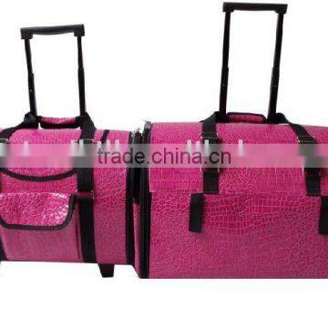 Pink PU pet trolley