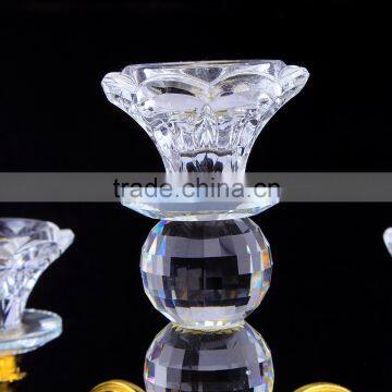 High Quality 5 Arms Crystal Centerpieces Votives Candle Holders Suitable for Wedding Decoration photo-4