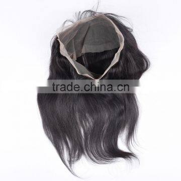 New Arrival!!! 100% Virgin Indian Hair All Hand Tied 360 Lace Frontal Closure With Elastic Band, Virgin Hair 360 Lace Frontal photo-6