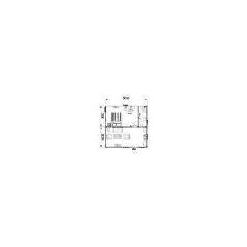 Layout of Custom made Modular Container Chalet - Portable, One Bedroom with Living Area