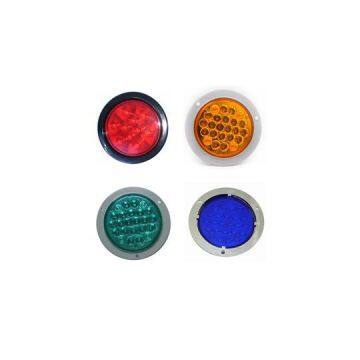 4 Inch Round Piranha LED 10 Or 24 Diodes Truck Trailer Stop Tail Turn Lights