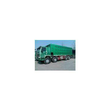 HOWO 40 Tons 12 Wheels 8x4 Dump Truck Green Color Cabin With 18cbm Cargo Body