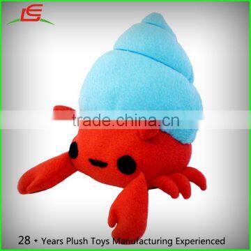 red blue Sewing Pattern stuffed plush toy Hermit Crab