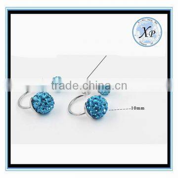 Wholesale Fashion Diy Shamballa ball crystal stud Earring