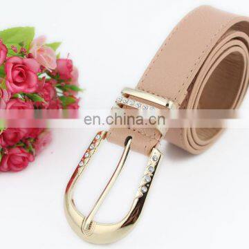 Pin Buckle Leather Crystal Belt Women Fashion Belt photo-6