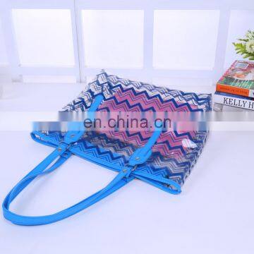 Large Fashion Stripe Zippered Top PVC Women Designers Bags photo-2