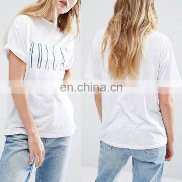 Latest Wholesale Custom Women Pima Cotton Plain no Brand T-shirt
