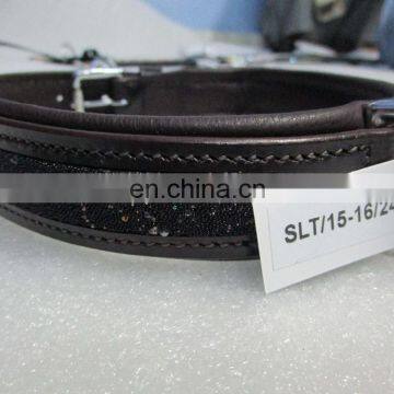 dog collar with lead clinchers crystal