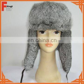 chinese real chinchilla rabbit winter fur hat