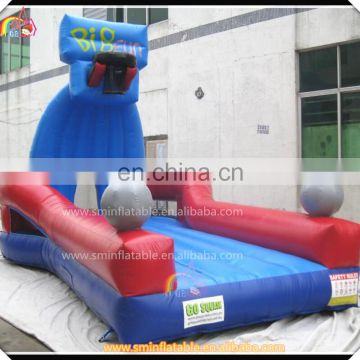 Big Fun inflatable bowling sport court,sport throw ball game,mechanical games for kids