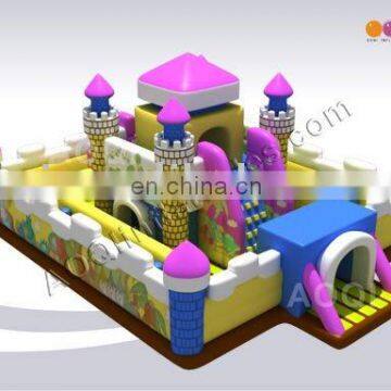 Inflatable obstacle course castle, inflatable castle fun city for kids