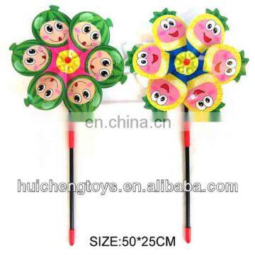 Wholesale outdoor play plastic smiley kids toy windmills for sale