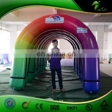 Colorful Inflatable Rainbow Arch Outdoor Event Entrance Gate Inflatable Finish Line LOGO Archway