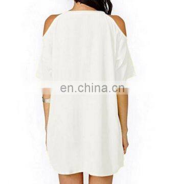 OEM Women Fashion Sexy Chiffon Blouse T-shirt Tops Casual Shirt Off Shoulder Blusas Plus Size Off Shoulder Latest Dress Designs