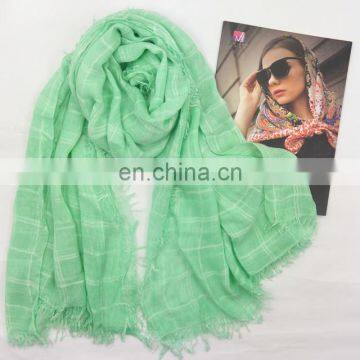 Hotselling cheap and fine multi-color modal long scarves with checks pattern