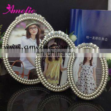 AP9013 pearl nice wedding small metal photo frame