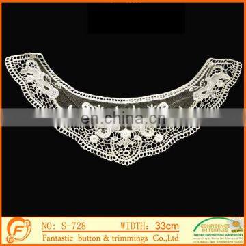 new design hot sale lace collar for girl clothing in white color