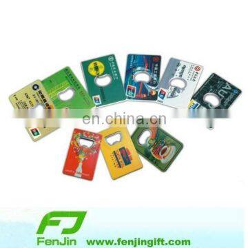 Full printing plastic credit card bottle opener