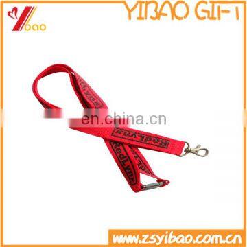 Hot sale custom polyester lanyard with plastic buckle and metal hook