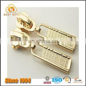 Wholesale Custom Cheap Garment Accessories Jacket Gold Metal Logo Zippers