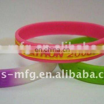 Cheap Debossed Full Color Funny Silicone Wristbands photo-4