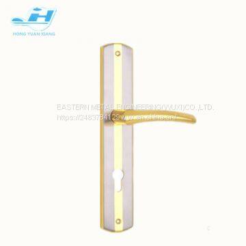 SN/GP steel lever handle mortise lock door handle with cylinder hole used in wooden door or bathroom