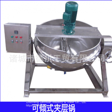Automatic Mixing Pot Boiling Jacked Kettle / Sugar Jacked Kettlet / Stirring Jam Jacked Kettlet/Coffee Pot/cooking Jacked Kettle/Pet Food Processing/bird Food/dog Food/fish Food/cat Food Processing Machinery photo-5