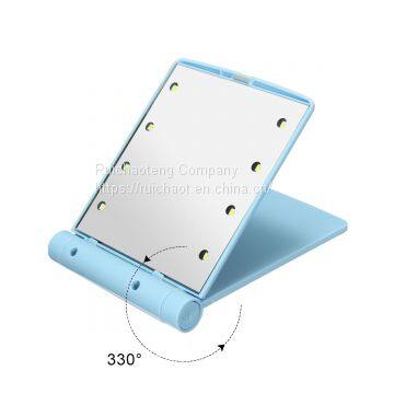 New Style LED Two-fold Mirror Portable Compact Makeup Mirror photo-2