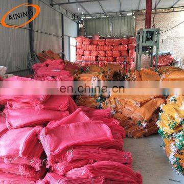 52*85 cm Light Red Onion Cheap PE/PP Raschel Leno Mesh Bag for Sale