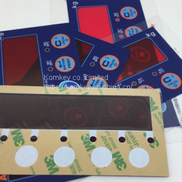 Transparent Red Window for PCB Membrane Overlay