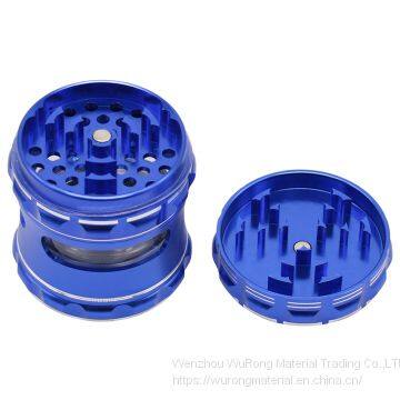 D63mm& H67mm Aluminium Alloy Waist Drum Shape Grinder 4-layer Platsmoke Grind Eras Colorful Cigar Crushing Accessory for Tobacco,smoke,cigarette photo-3