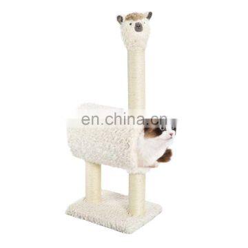 Faux Fur Sisal Wooden Functional Cat Furniture House