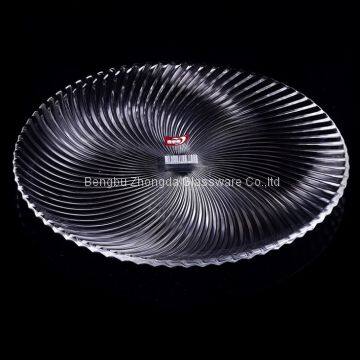 Dia 9.5inch Classical Design Round Glass Plate for Weeding Furit photo-4