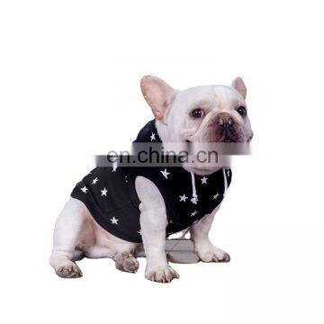 New arrived fashion casual solid color five-star print dog small hoodie pet clothes for autumn