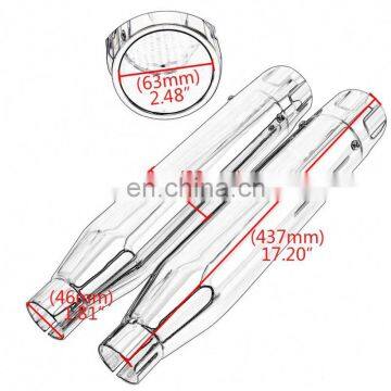 High Quality Chrome Steel Slip-On Mufflers Exhaust Pipes Fits For Harley Sportster XL 1200N 883 photo-6