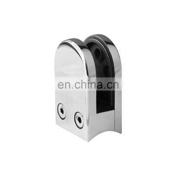304 Stainless Steel D Shape Square Wall Mounted Glass Clamp Clip Bracket Holder on Tempered or Laminated Glass photo-3