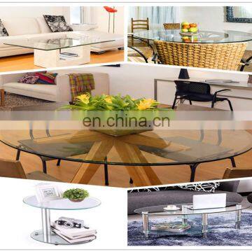 Colored Glass Table Tops Grey Rectangle Table Top With Pencil Edge & Round Corner Creative Coffee Table Computer Desk photo-4