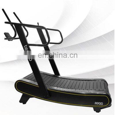 Anaerobic Low Noise non-motorized curved treadmill self-powered manual running machine commercial treadmill