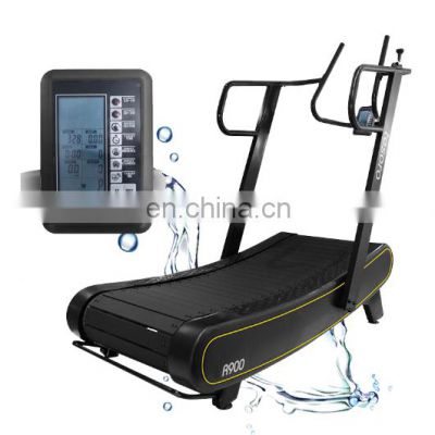 self-powered manual non-motorized  fitness woodway curved best treadmill in gym equipment China air runner commercial use