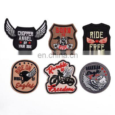 Custom personalized self adhesive embroidery patches decorate woven patches for clothing