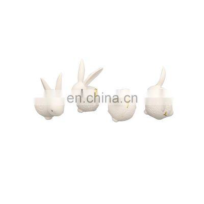 mini small ceramic porcelain easter bunny rabbit figurines statue