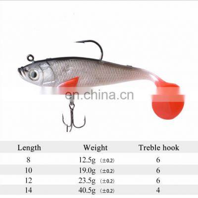 8cm 10cm 12cm 14cm Fishing Lure Plastic Soft Lure With Lead Jig Hook and Treble Hook photo-5