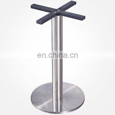 Table Base Marble Glass Industrial Modern Cross Dinning Large Pedestal Dining Metal Stainless Steel Restaurant Furniture Base