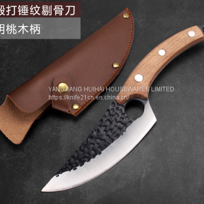 Butcher Knife Black Forged Boning Knives With Sheath Japanese Fillet Meat Cleaver Knives Full Tang Japan Knives Chef Knife for Kitchen, Camping, BBQ photo-3