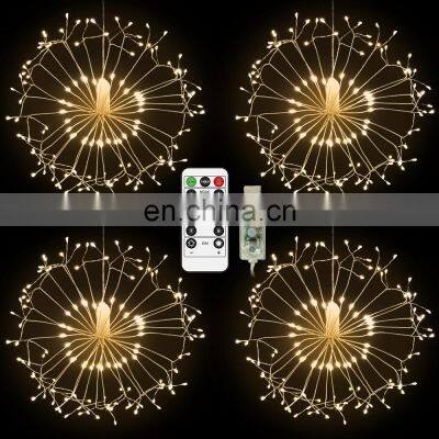 Chinese New Year Small 480L USB Power Dandelion Shape Landscape Hanging Starburst Decoration Lights