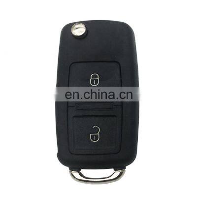 2 Buttons Flip Remote Control Car Key Case Blank Fob For VW Golf Polo Passat SEAT SKODA